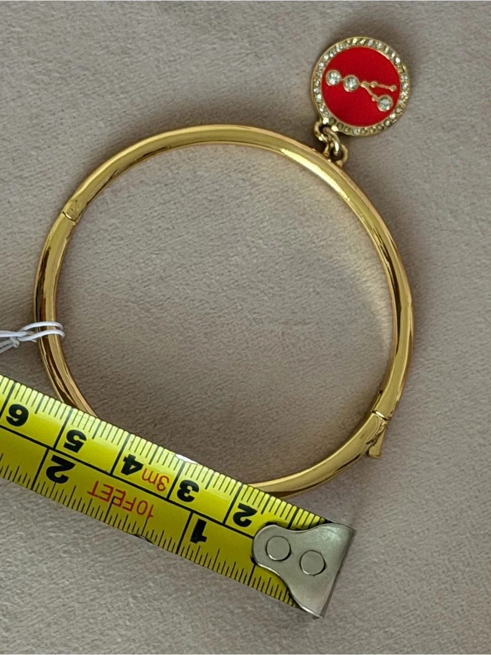 NWT Kate Spade WBRUB459 In The Stars Red & Gold Taurus ♉️